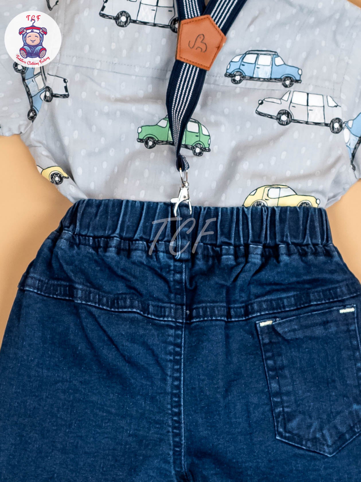 Grey & Navy Blue - Boys Suspender Sets