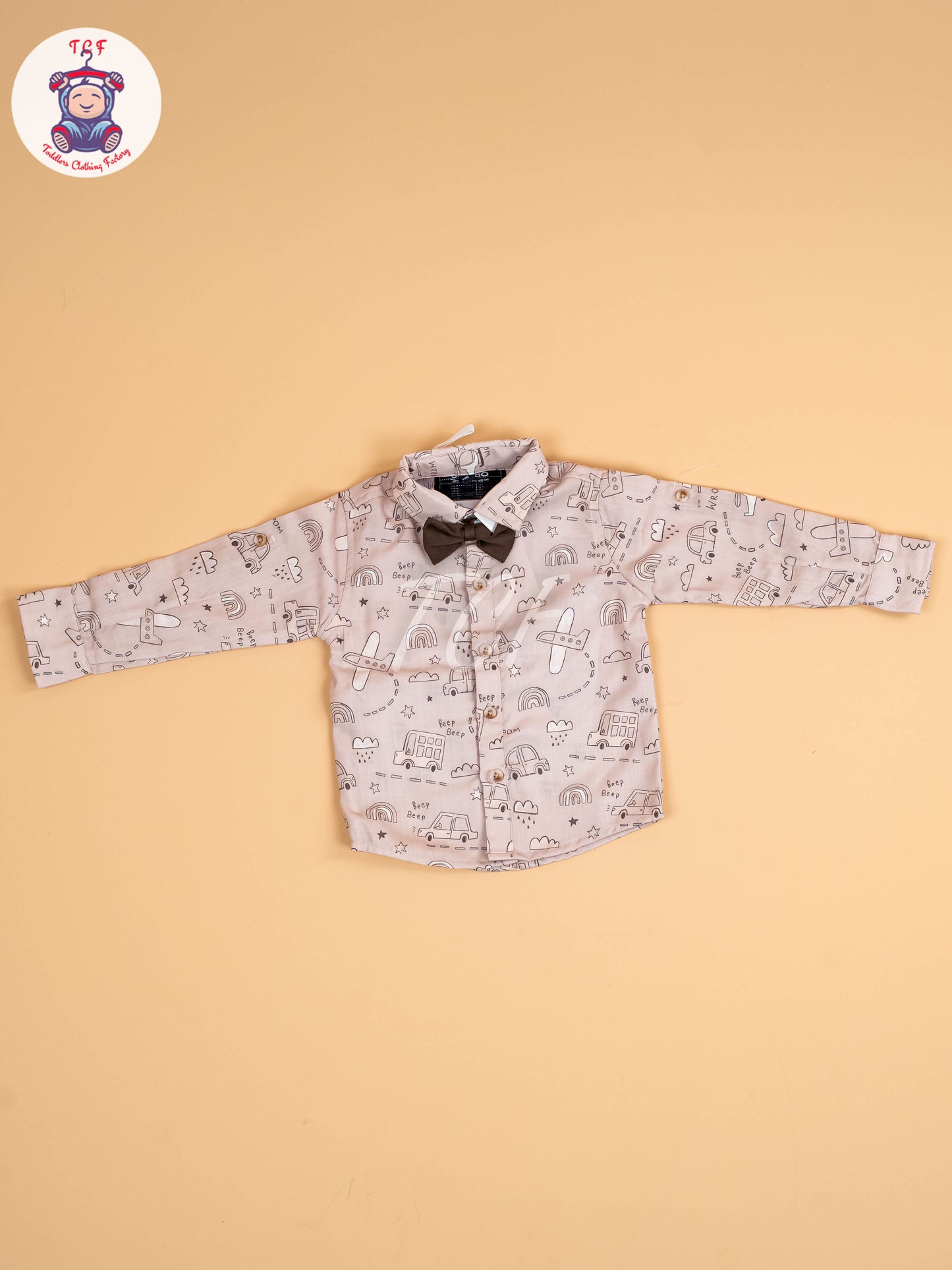 Peach & Brown - Boys Shirts & Shorts