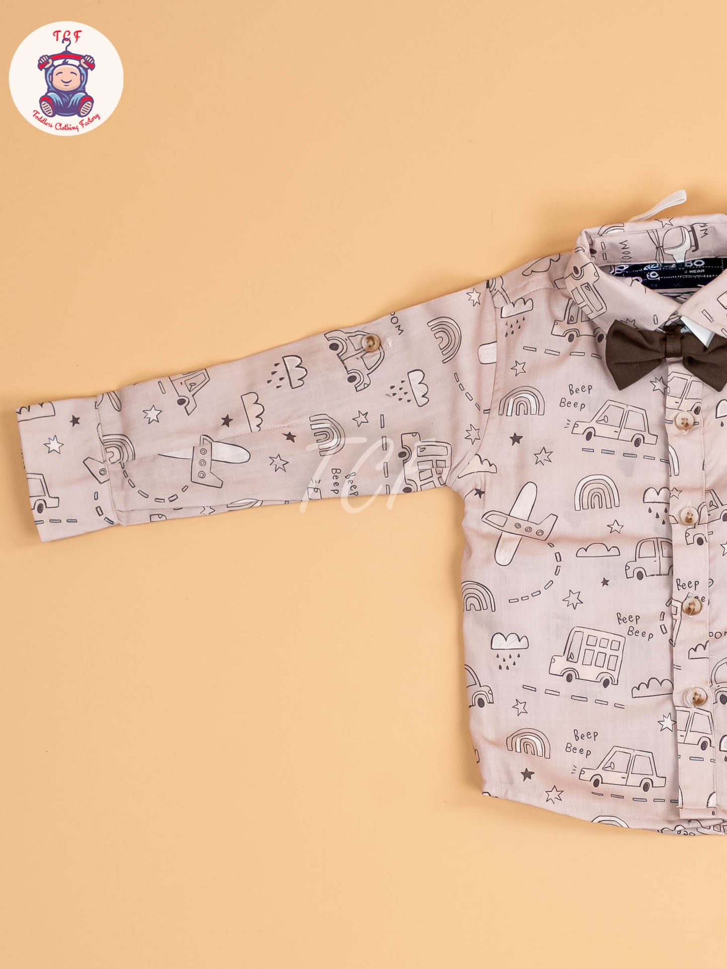 Peach & Brown - Boys Shirts & Shorts