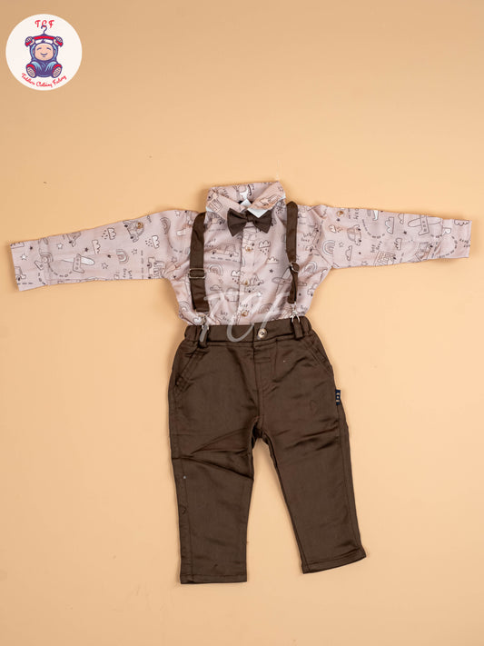 Peach & Brown - Boys Shirts & Shorts