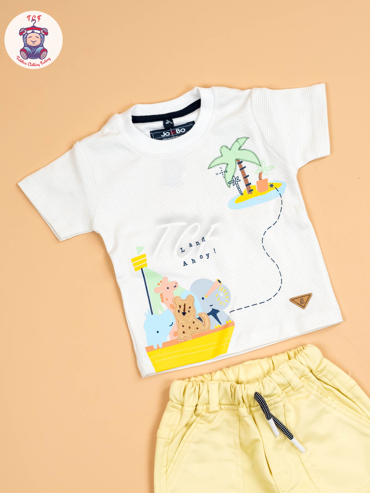 White & Yellow - Boys T-Shirt & Shorts