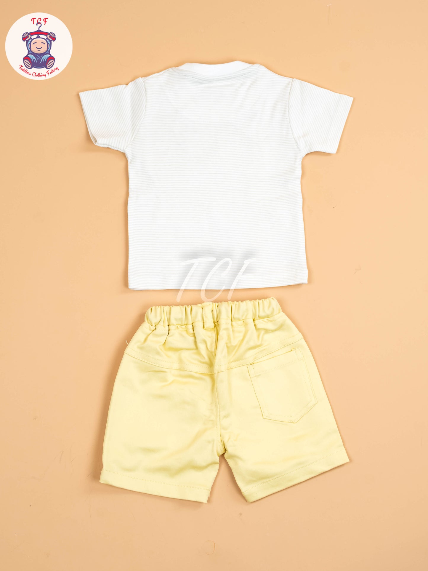 White & Yellow - Boys T-Shirt & Shorts