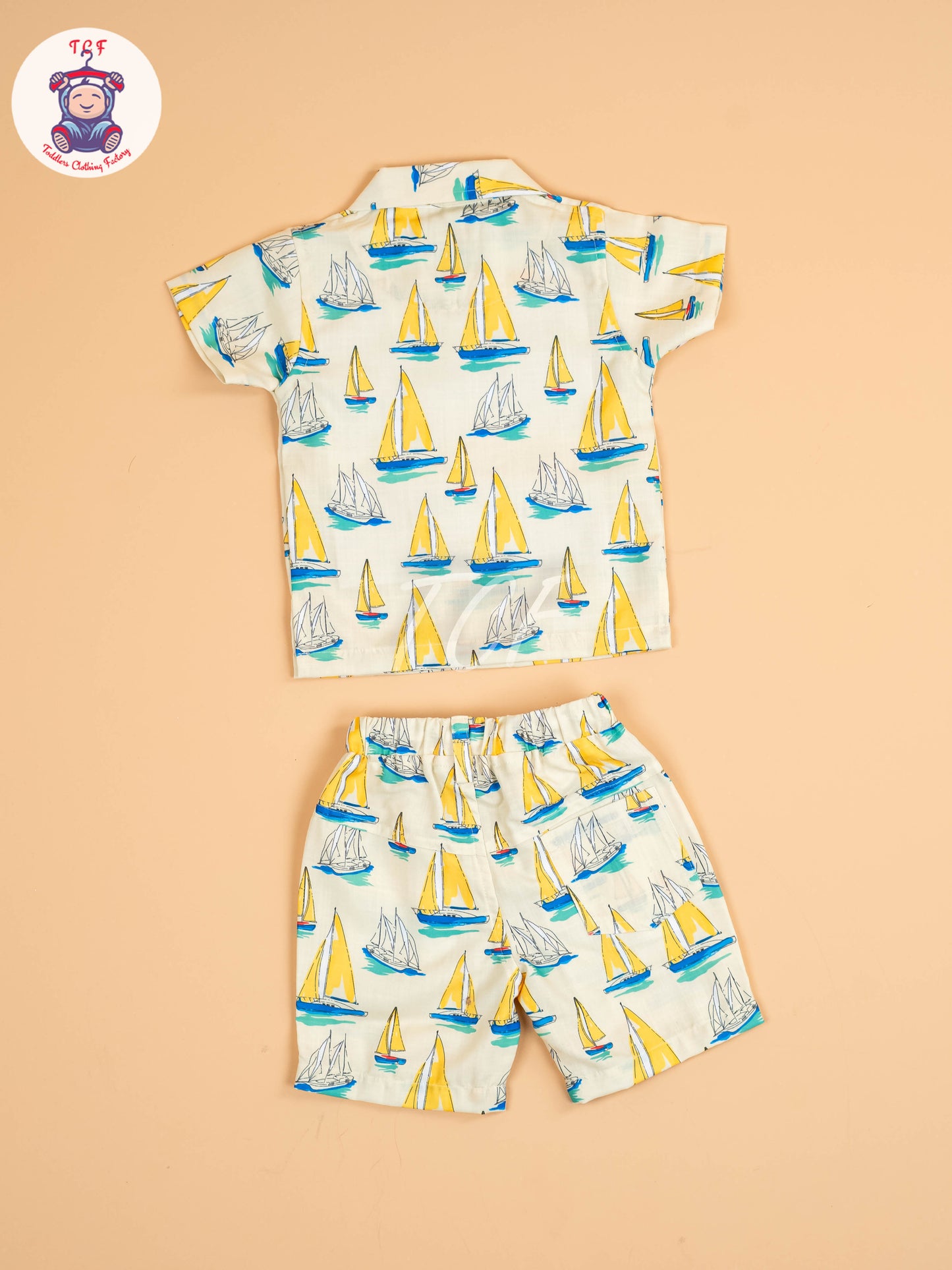 Cream - Boys Shirt & Shorts