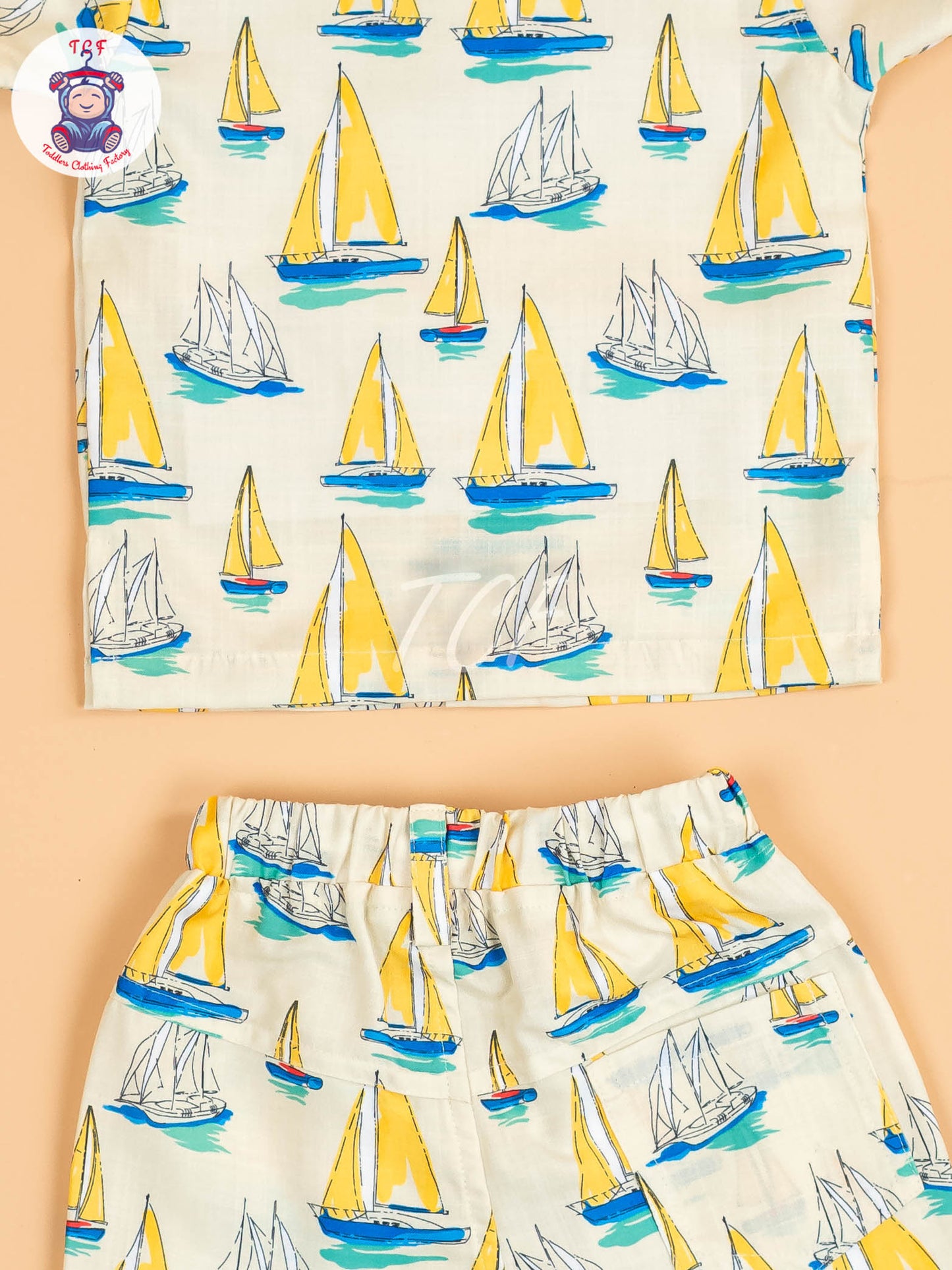 Cream - Boys Shirt & Shorts