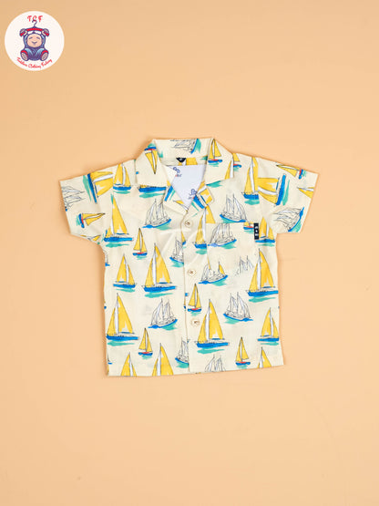 Cream - Boys Shirt & Shorts
