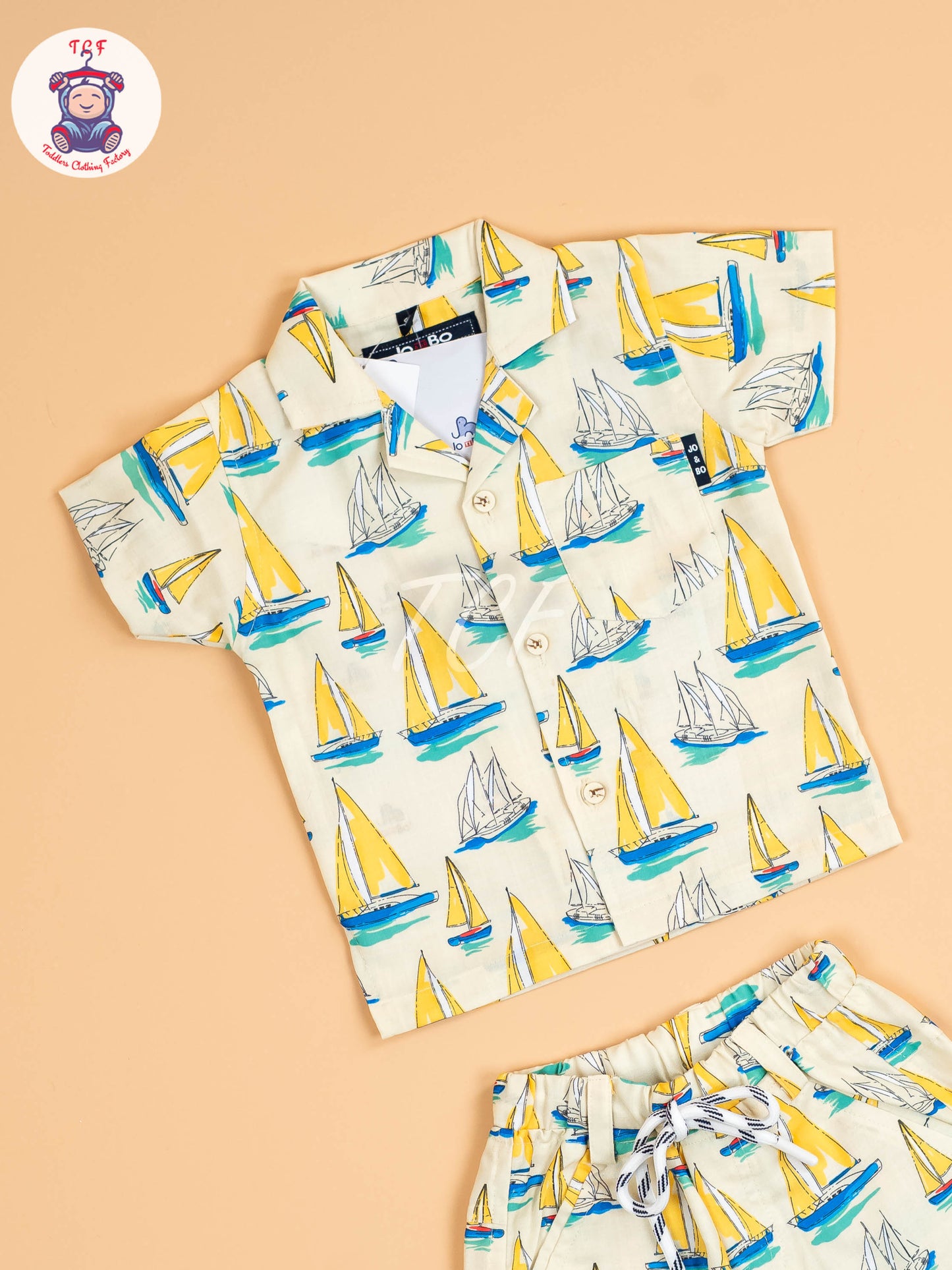 Cream - Boys Shirt & Shorts