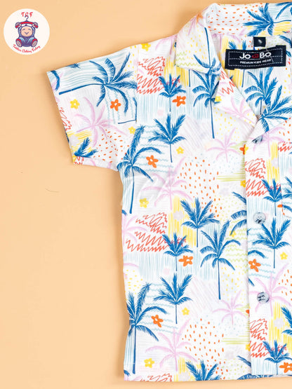 White - Boys Shirt & Shorts