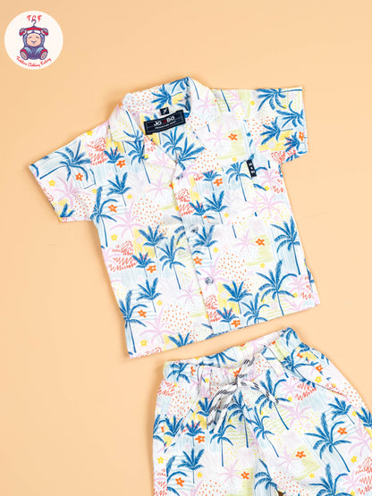 White - Boys Shirt & Shorts