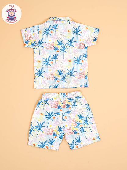 White - Boys Shirt & Shorts