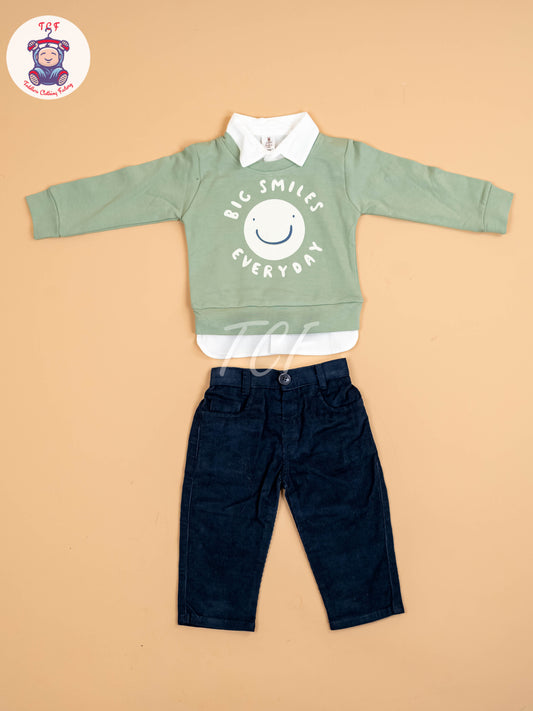 Light Green - Boys Shirt & Pant