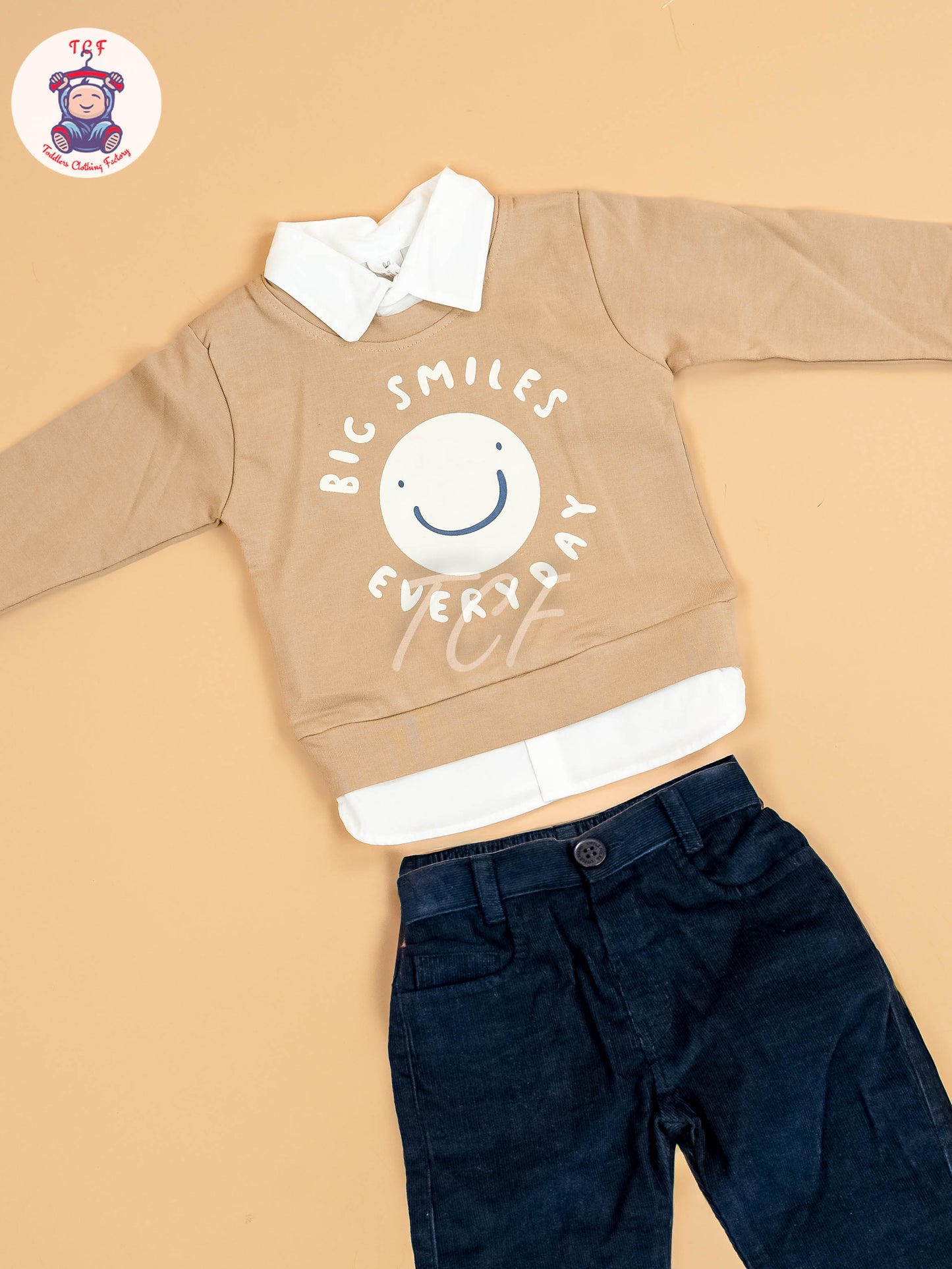 Light Brown - Boys Shirt & Pant