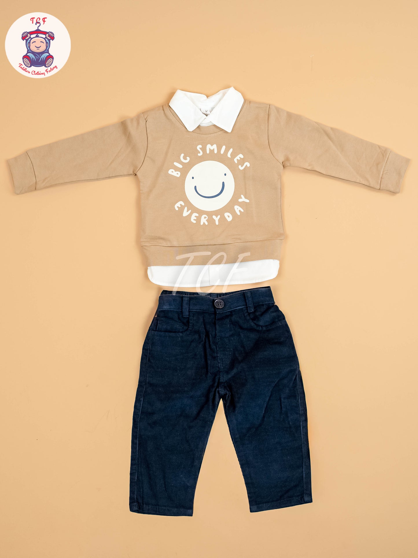 Light Brown - Boys Shirt & Pant