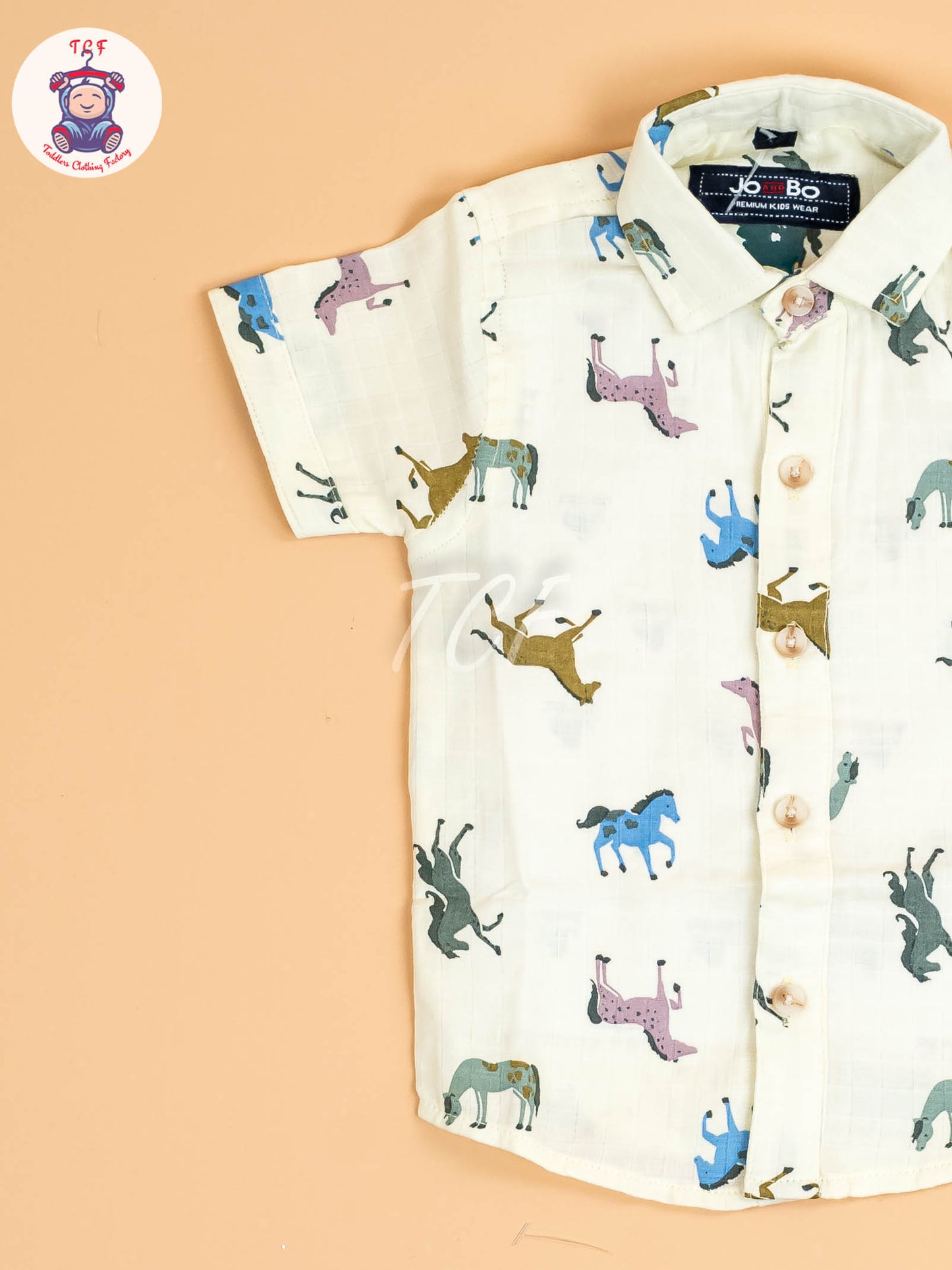 Yellow Animal Printed - Boys Cotton Shirt