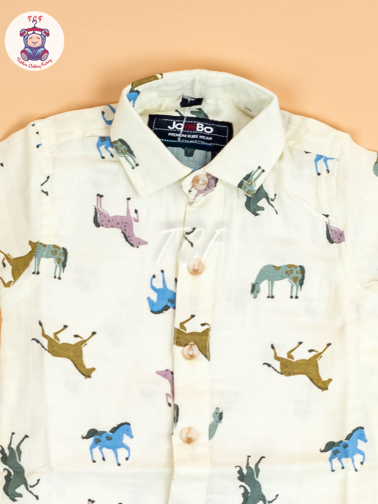 Yellow Animal Printed - Boys Cotton Shirt