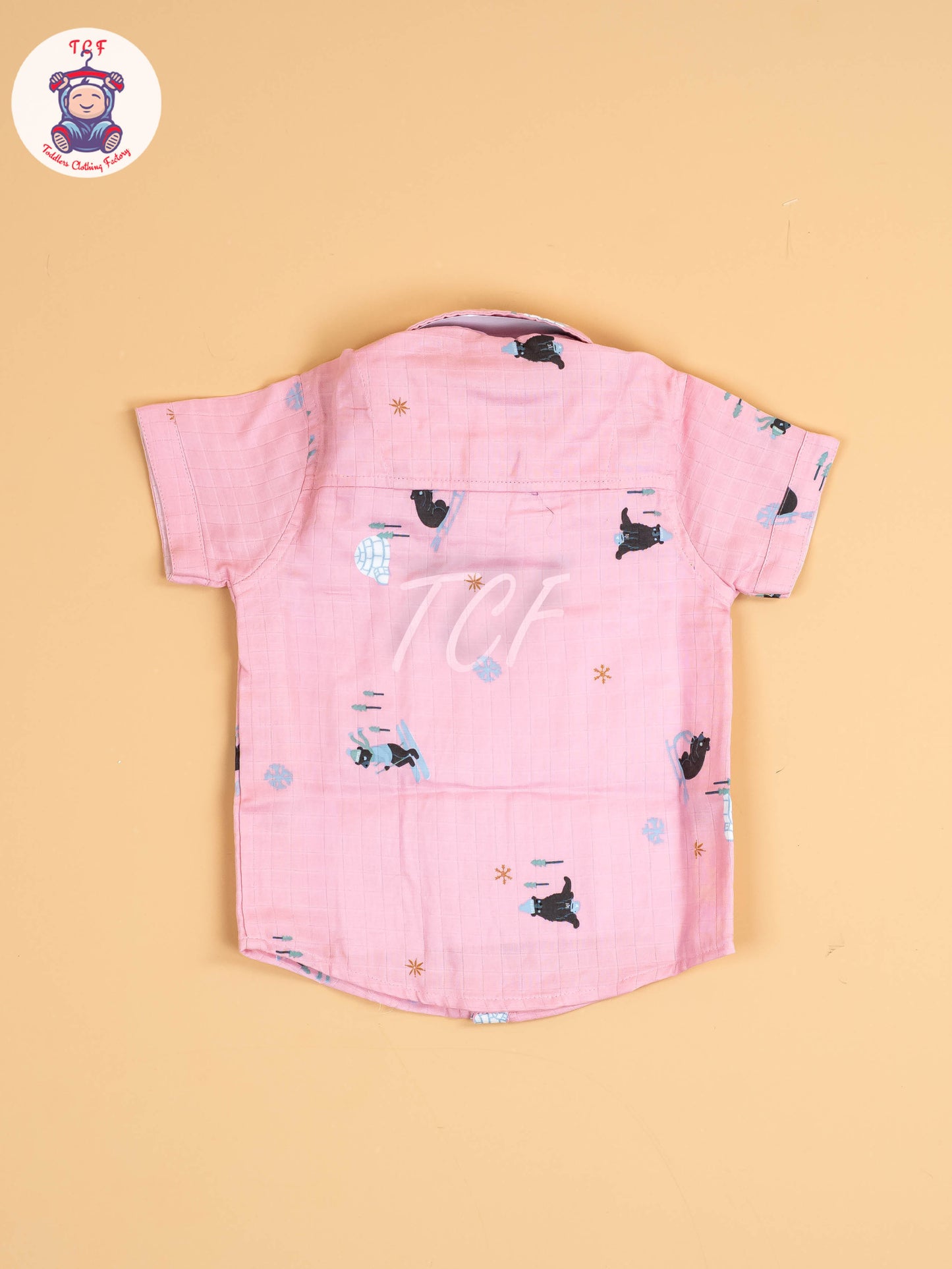 Pink Floral Printed - Boys Cotton Shirt