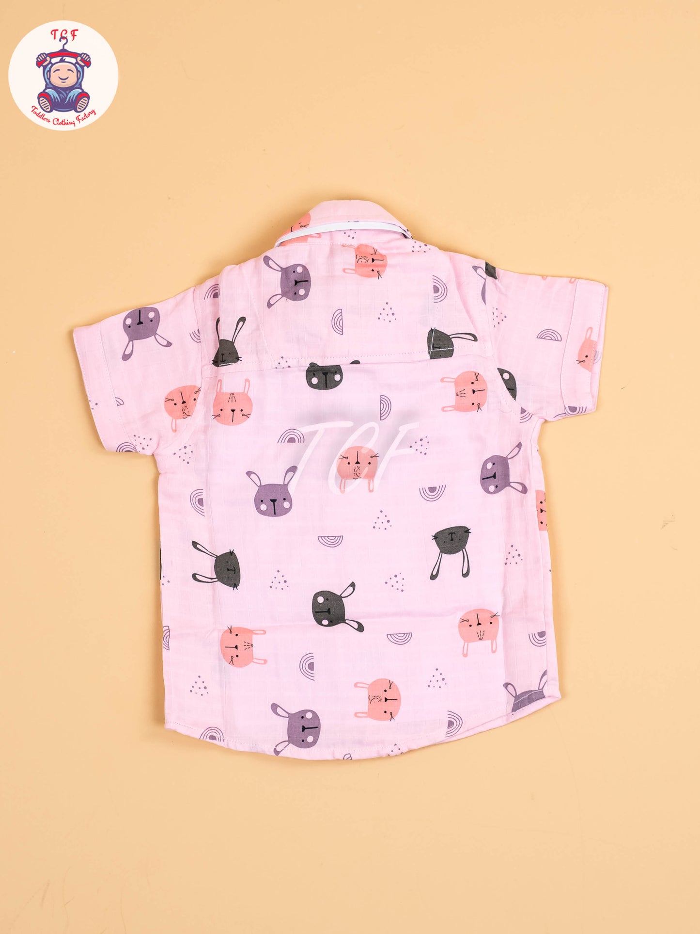 Pink Floral Printed - Boys Cotton Shirt