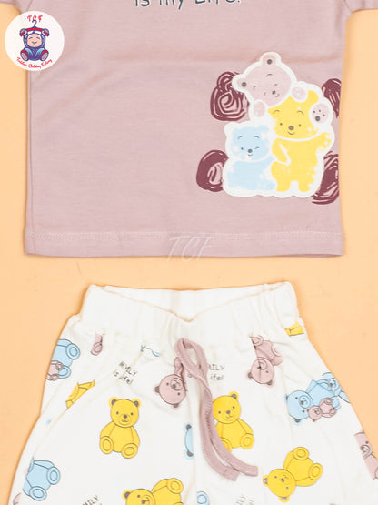 Lavender & White - T-Shirts & Shorts
