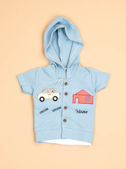 Light Blue & Cream - T-Shirts & Shorts