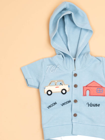 Light Blue & Cream - T-Shirts & Shorts