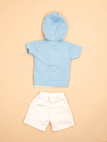 Light Blue & Cream - T-Shirts & Shorts