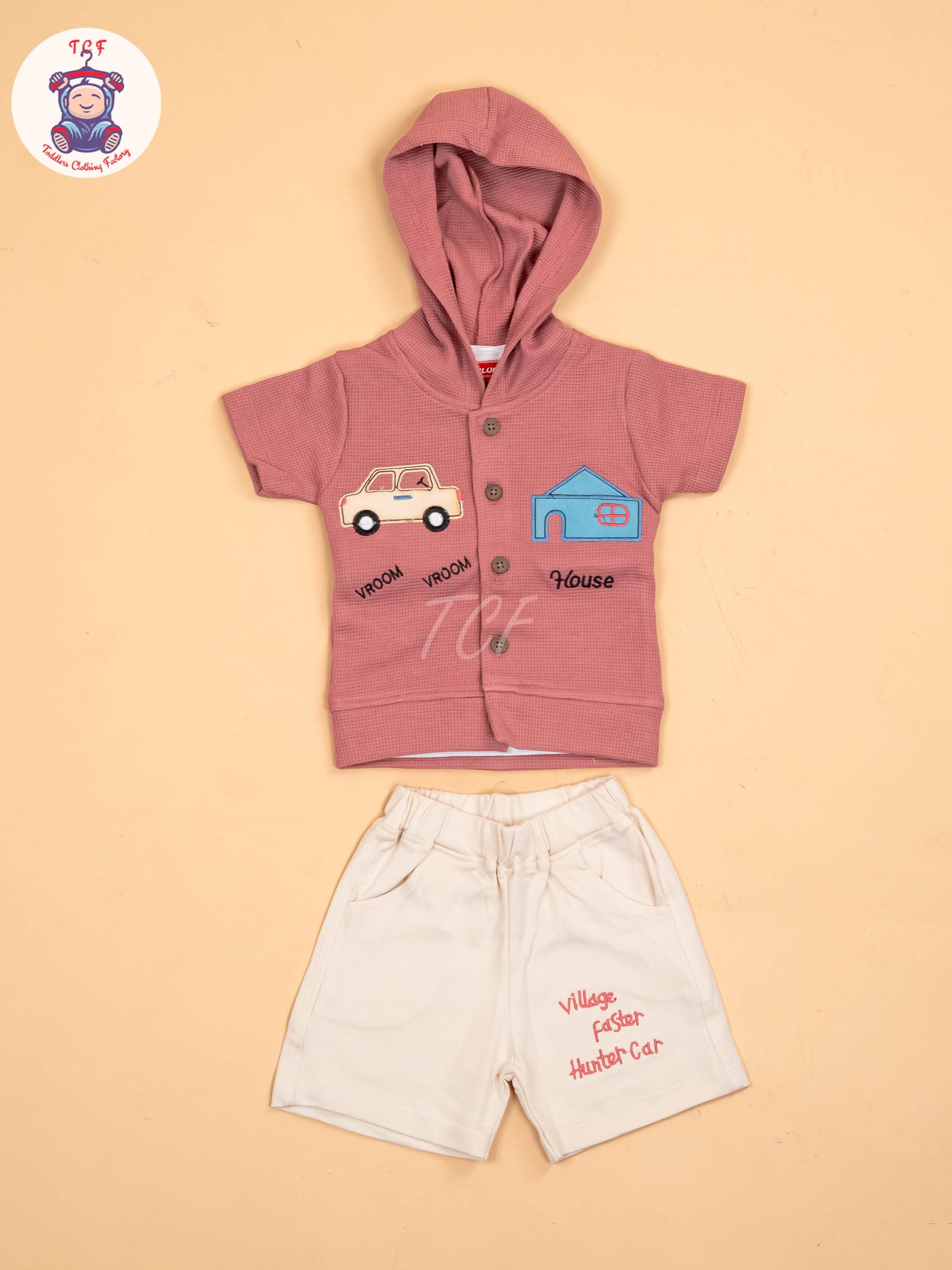 Light Brown & Cream - T-Shirts & Shorts