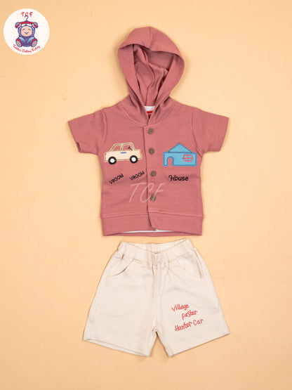 Light Brown & Cream - T-Shirts & Shorts