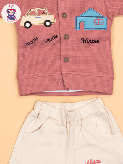 Light Brown & Cream - T-Shirts & Shorts