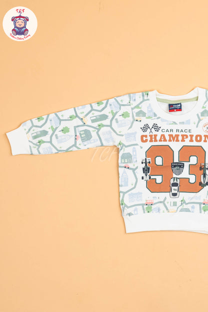 White & Light Green - T-Shirts