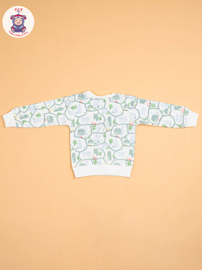 White & Light Green - T-Shirts