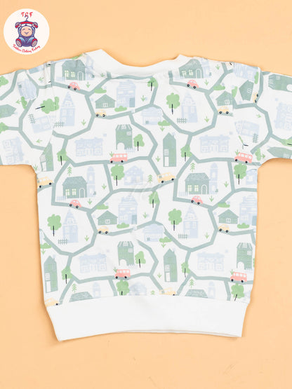 White & Light Green - T-Shirts