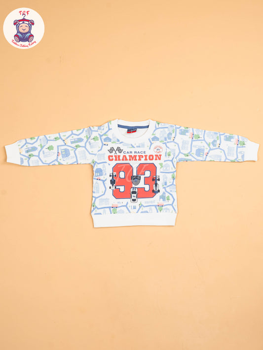 White & Light Blue- T-Shirts