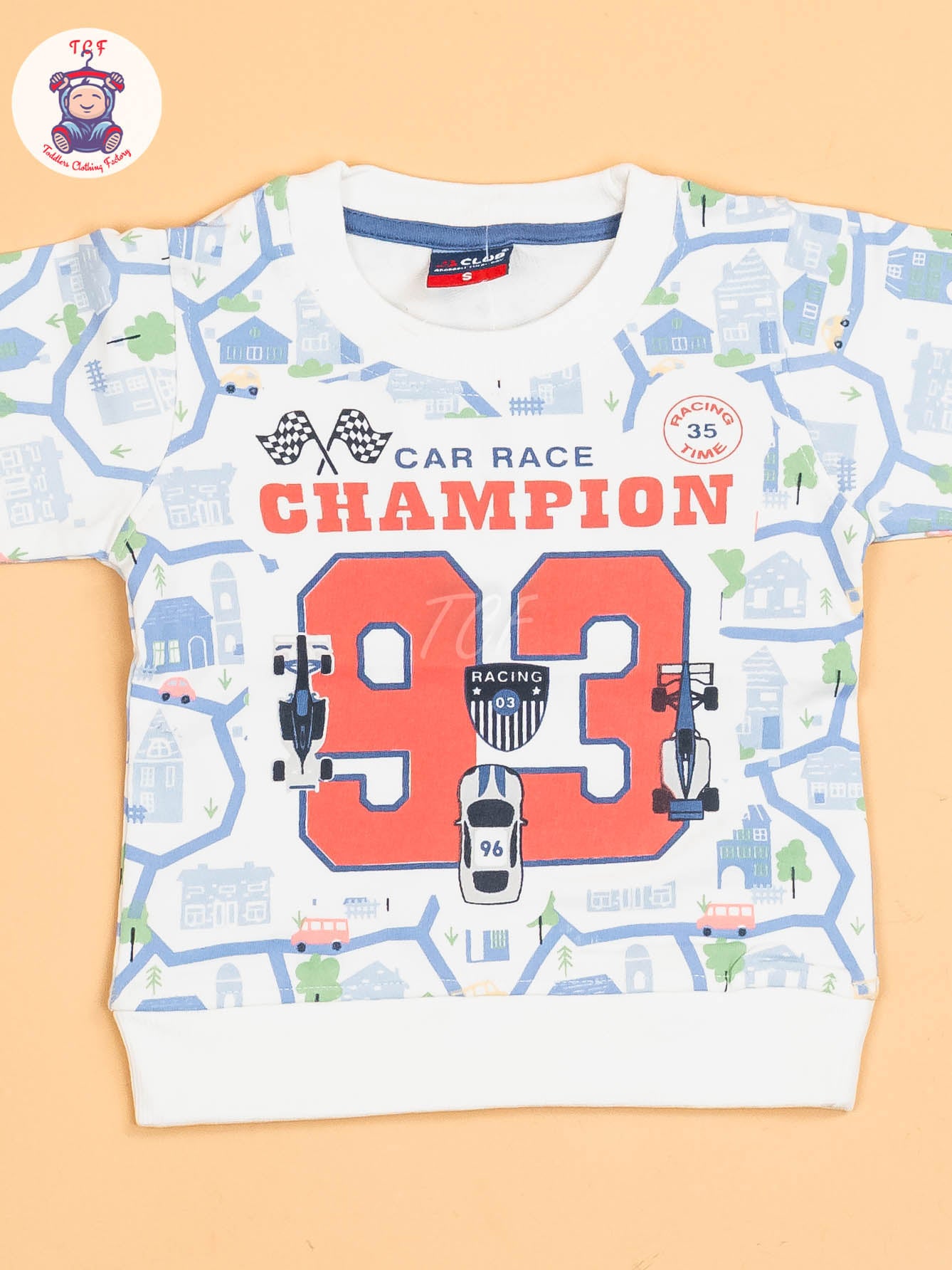 White & Light Blue- T-Shirts