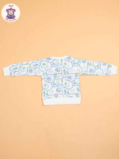 White & Light Blue- T-Shirts