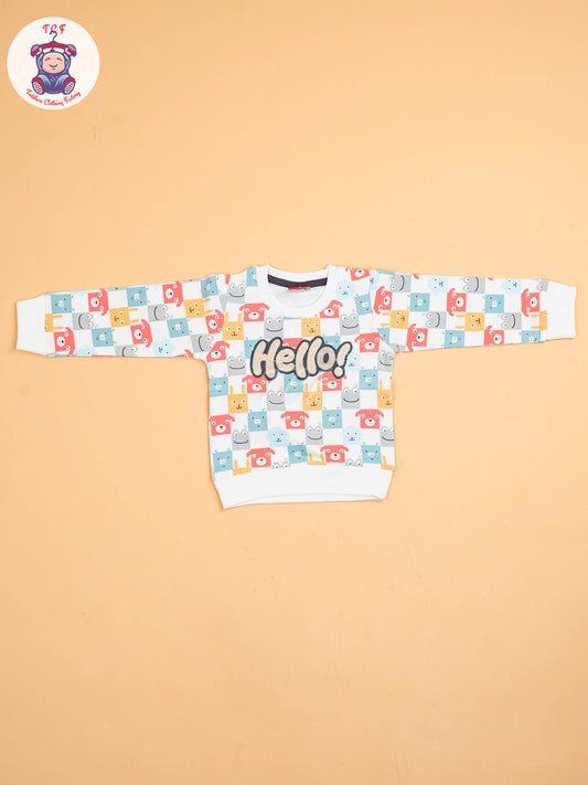 White & Light Blue- T-Shirts