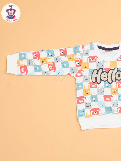 White & Light Blue- T-Shirts