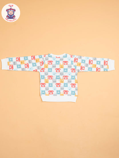 White & Light Blue- T-Shirts