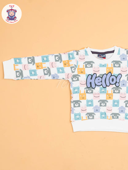 White & Grey- T-Shirts