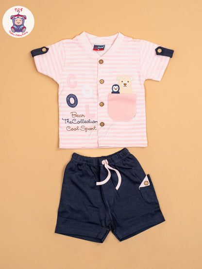 Light Pink & Gaey - T-Shirts & Shorts