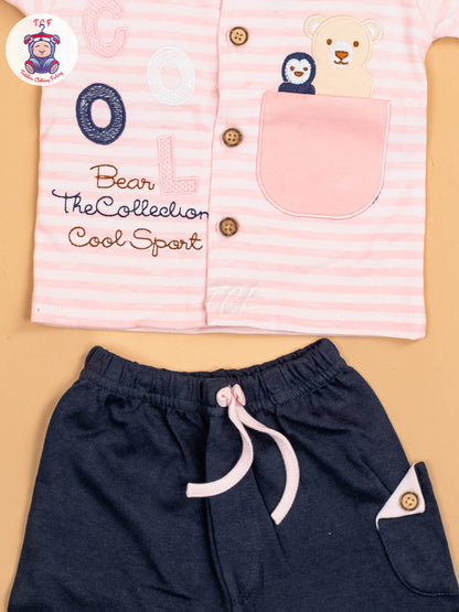 Light Pink & Gaey - T-Shirts & Shorts