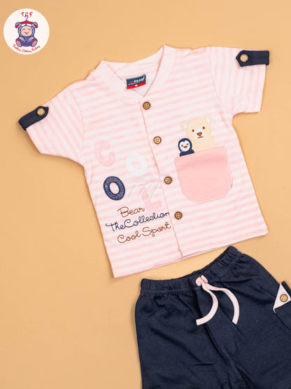 Light Pink & Gaey - T-Shirts & Shorts