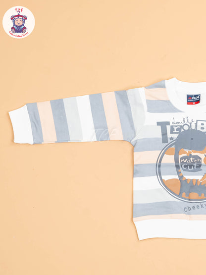 White & Gaey- T-Shirts