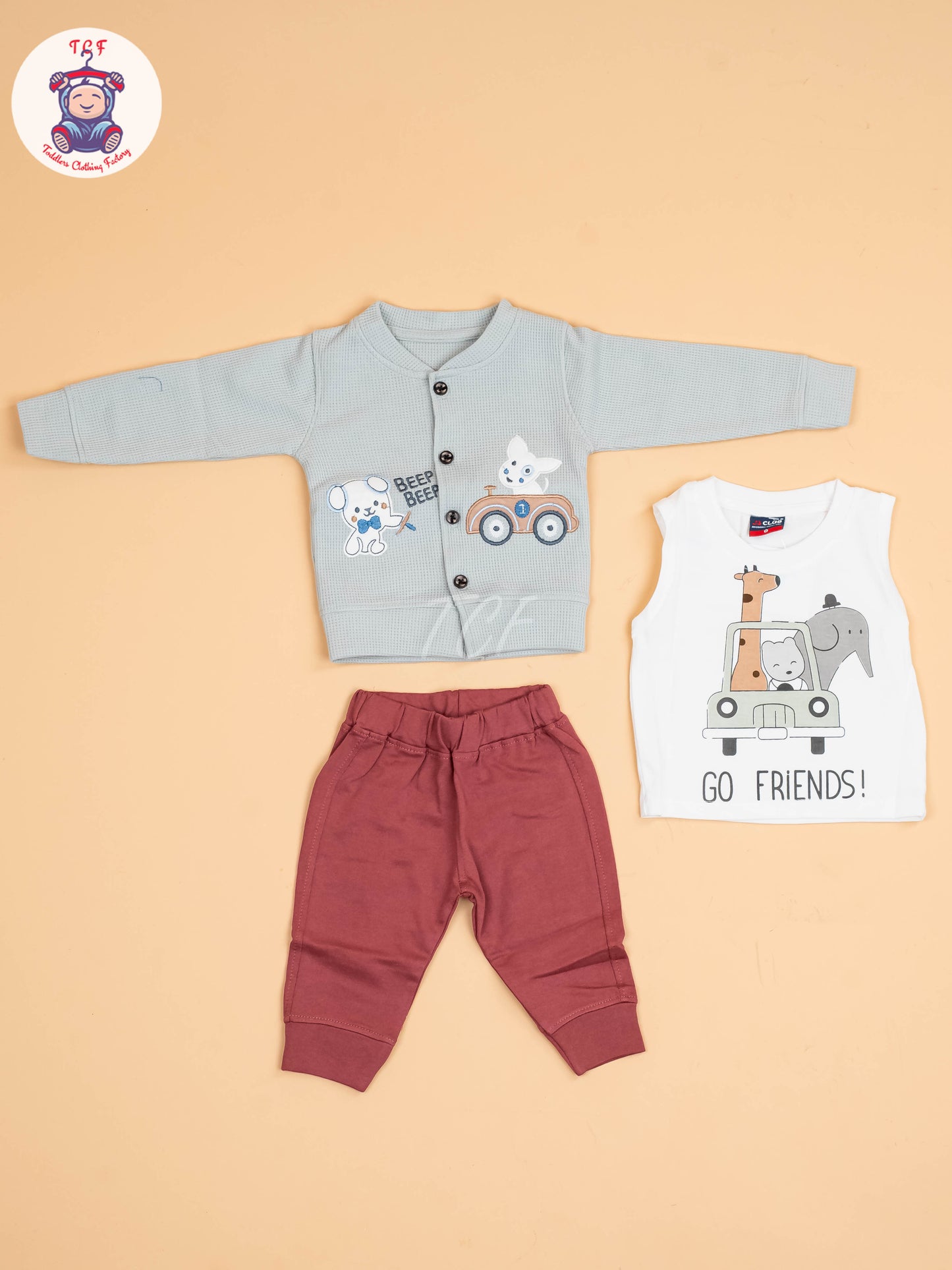 Grey & Rust - Shirts & Pants