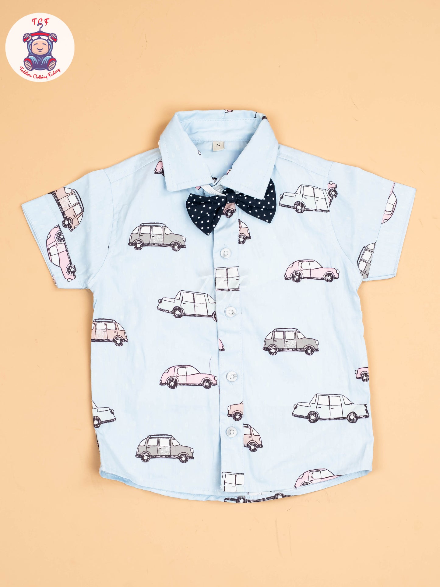 Sky Blue & Denim - Half Sleeves Shirts & Shorts Set With Suspender Sets