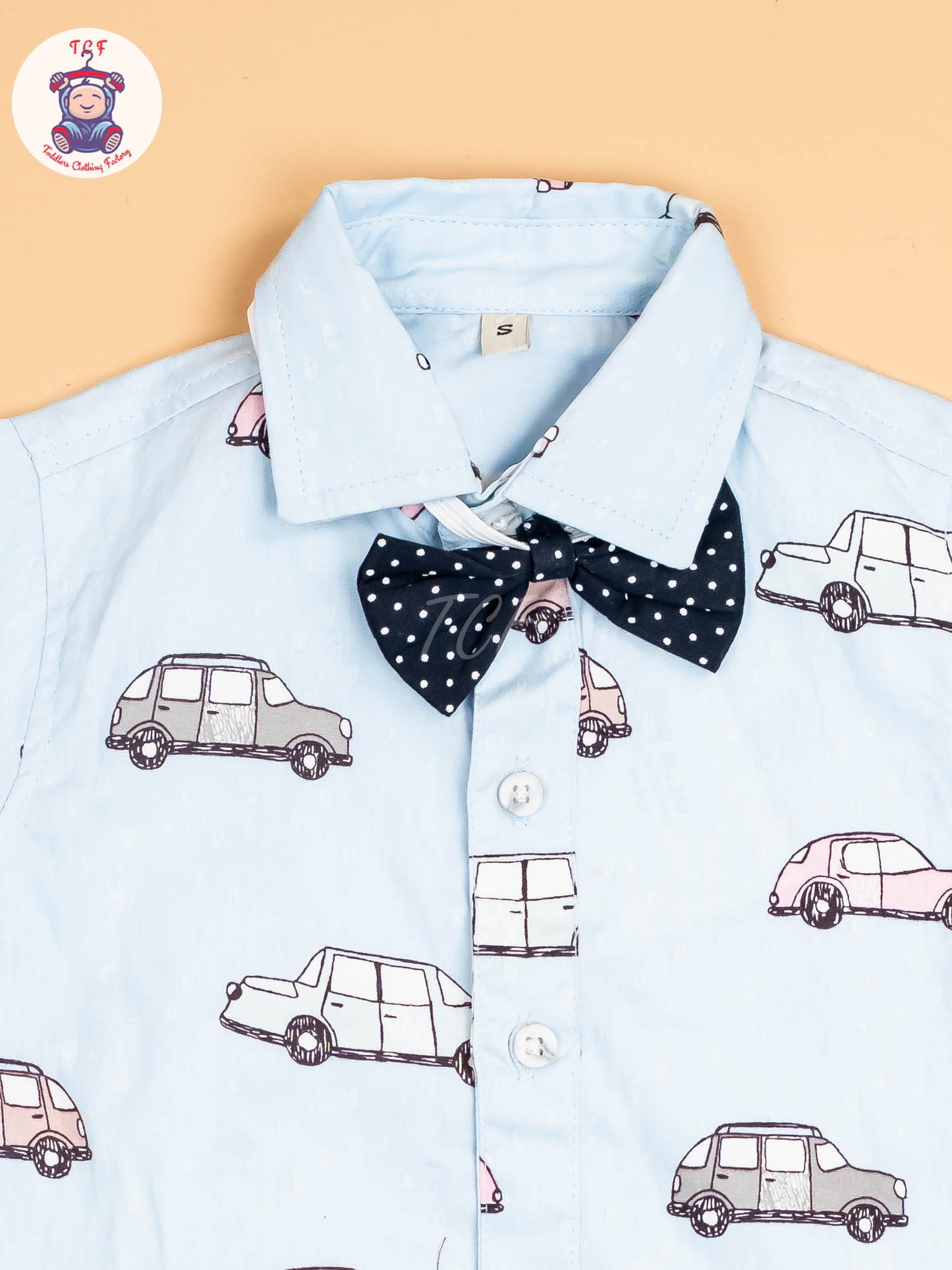 Sky Blue & Denim - Half Sleeves Shirts & Shorts Set With Suspender Sets
