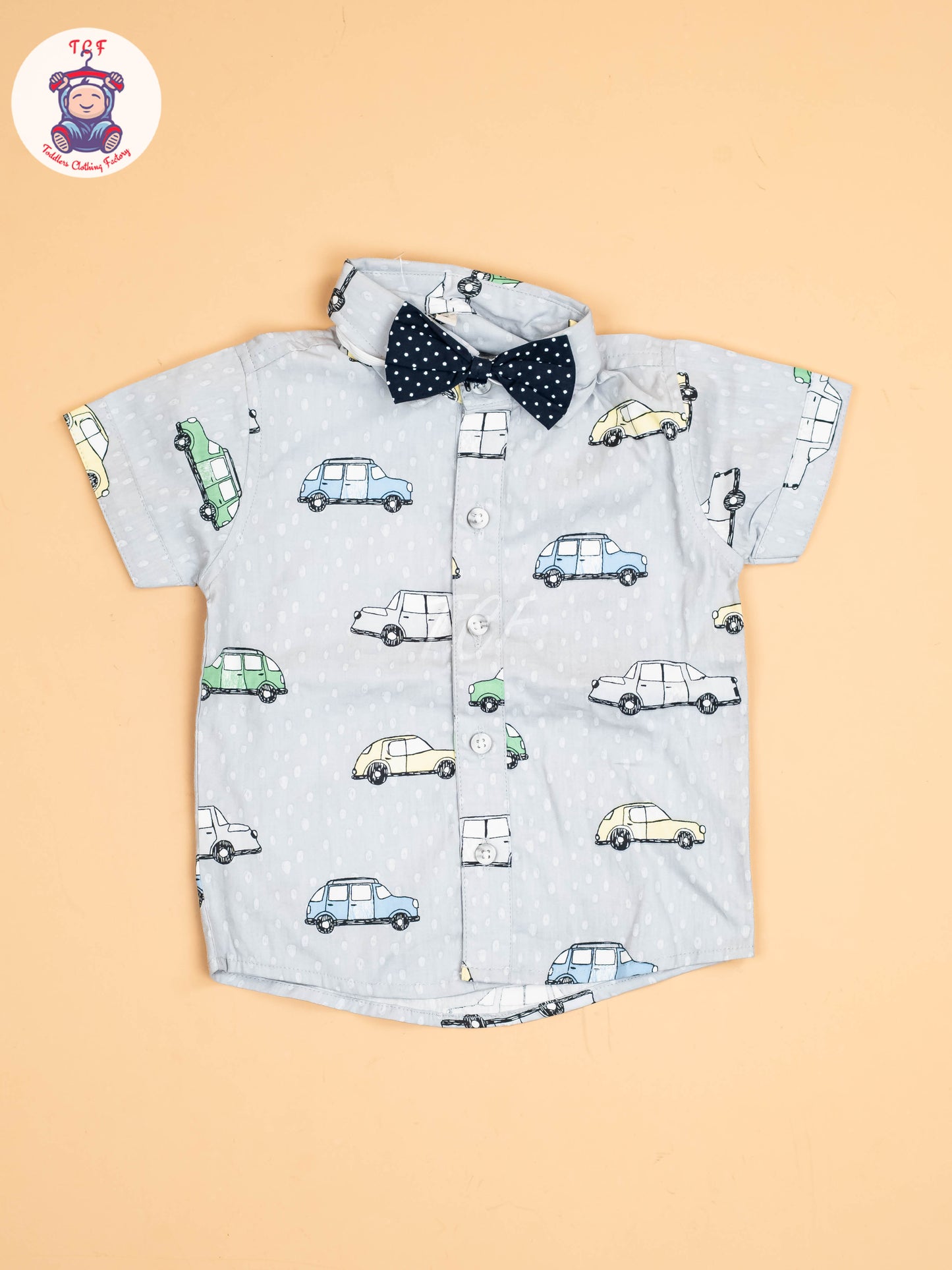 Sky Blue & Denim - Half Sleeves Shirts & Shorts Set With Suspender Sets