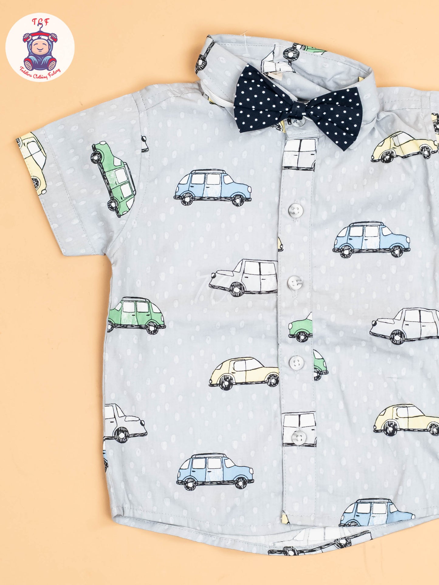 Sky Blue & Denim - Half Sleeves Shirts & Shorts Set With Suspender Sets