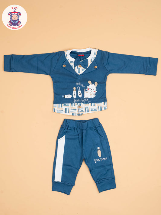 Blue & White - T-Shirts & Shorts