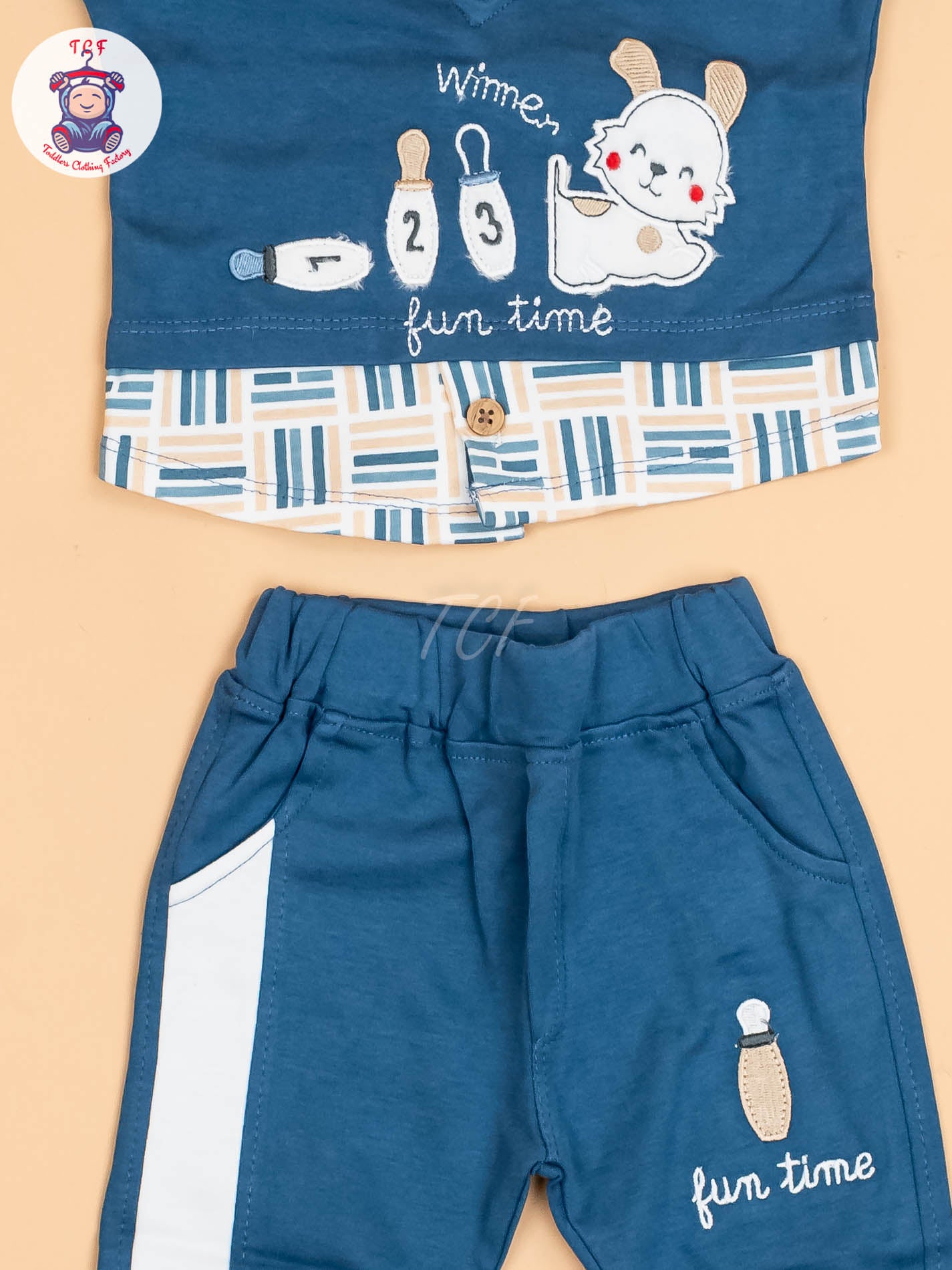 Blue & White - T-Shirts & Shorts