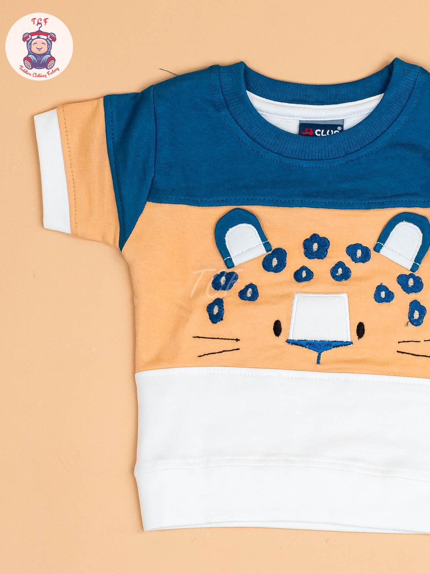 Orange & Navy Blue -  T-Shirts & Shorts