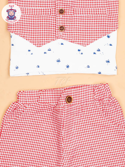 White & Pink - Shirts & Shorts